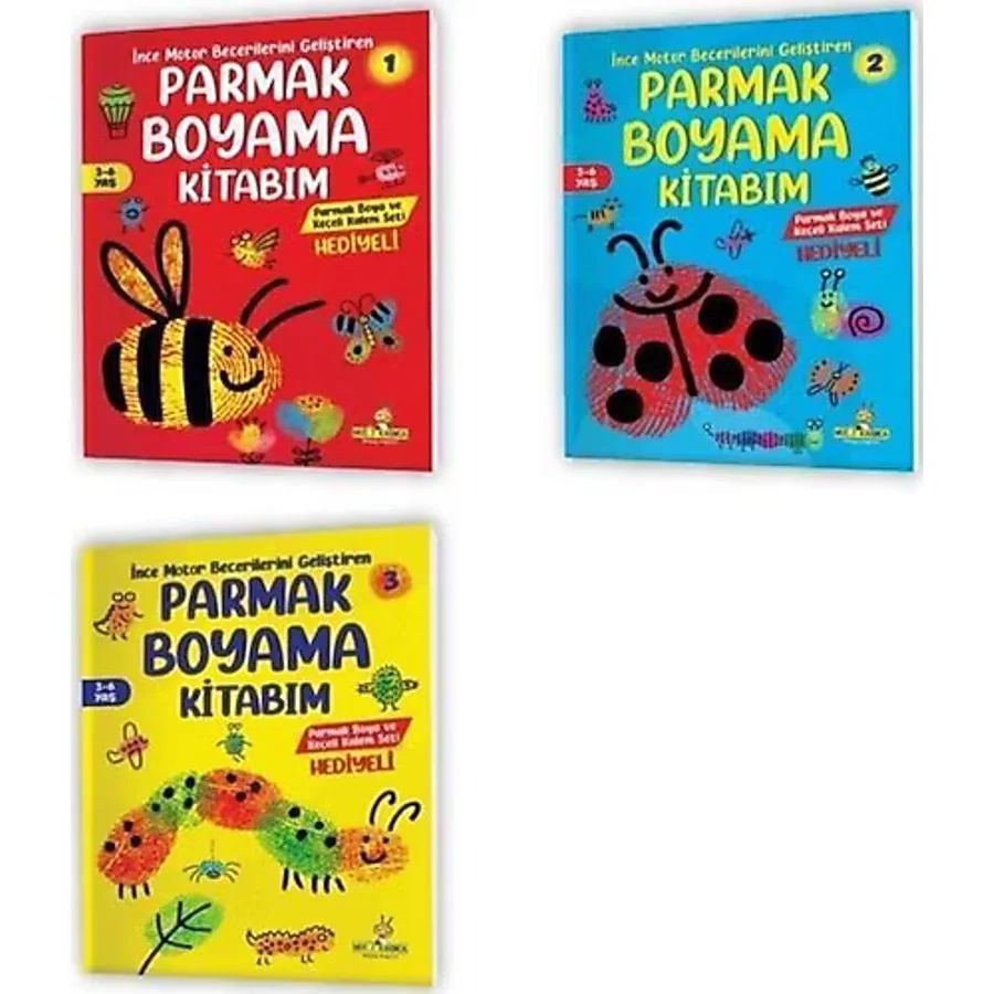 İnce Motor Becerilerini Geliştiren Parmak Boyama Kitabım (3-6 Yaş) - Kolektif