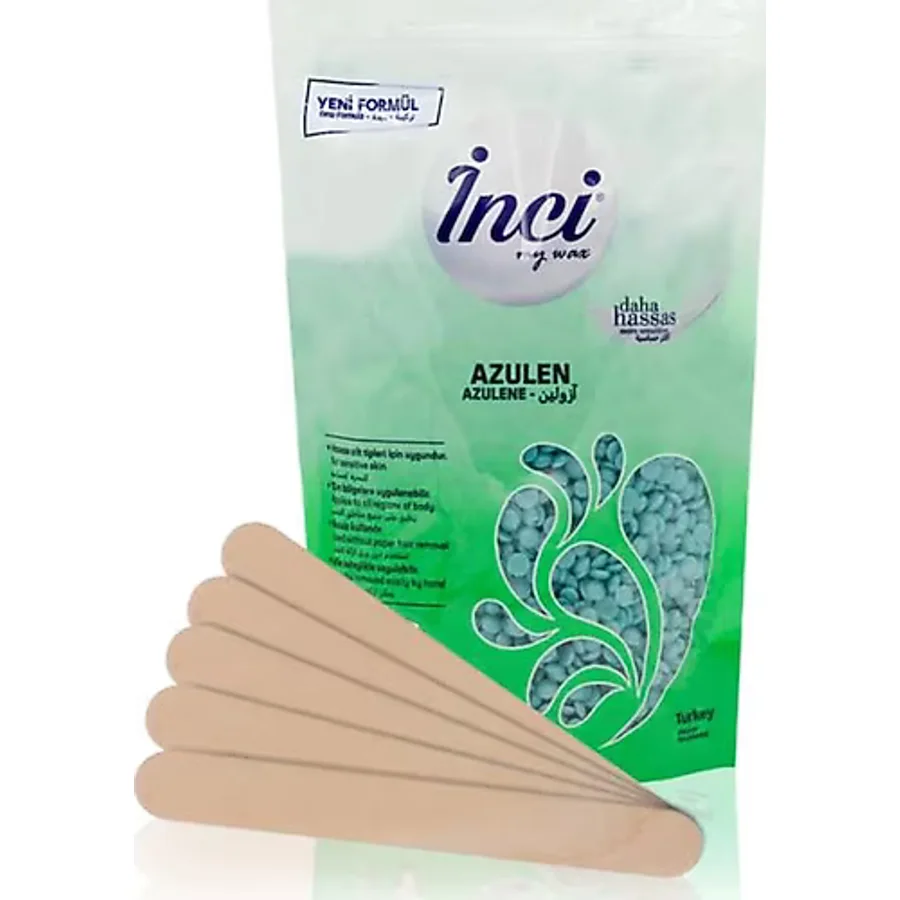 İnci Azulen Hassas Ciltler için Boncuk Ağda 200 G + Spatula 5'li