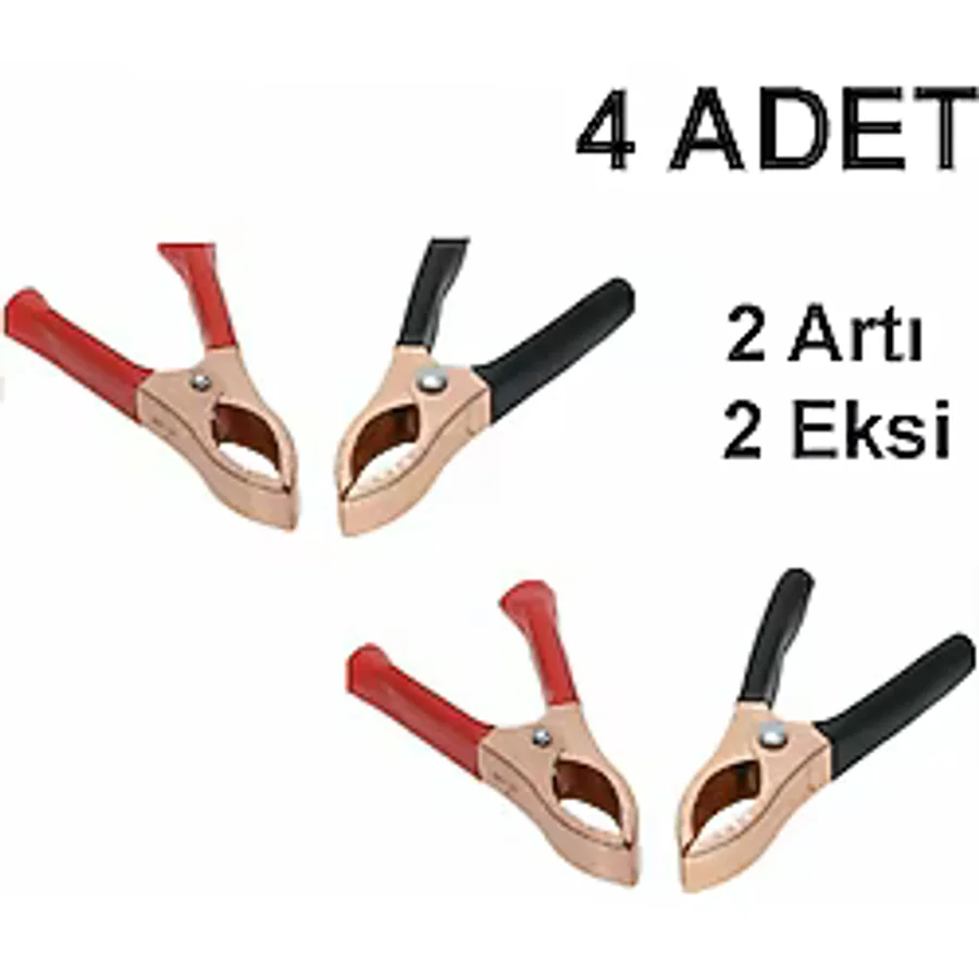 İncirOTO Akü Maşası Lüx 4 Adet 2 Takım Mini Akü Takviye Maşa 2 Artı 2 Eksi