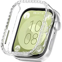 İncisoft Huawei Watch Fit 3 Uyumlu Işıltılı Parlak Taşlı Diamond Kasa Koruyucu