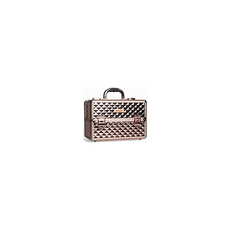 INGLOT Diamond Rose Gold Profesyonel Makyaj Çantası MB153A-M Kilitli Rose Gold Organizer
