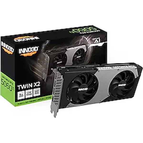 Inno3D RTX 5060 TI Twin X2 N506T2-08D7-193075N 128 Bit GDDR7 8 GB Ekran Kartı