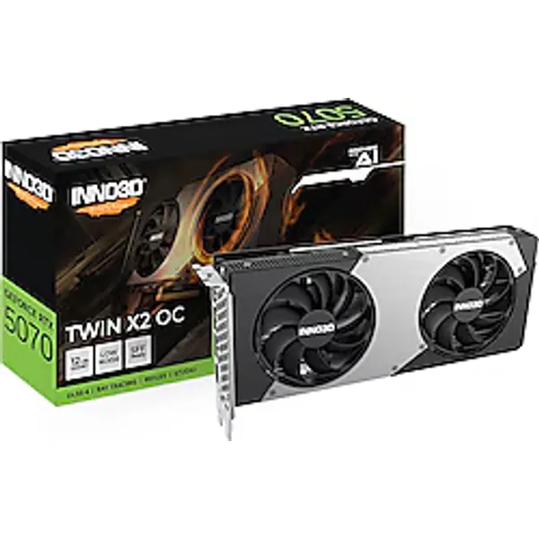 Inno3D RTX 5070 Twin X2 OC N50702-12D7X-195064N 192 Bit GDDR7 12 GB Ekran Kartı