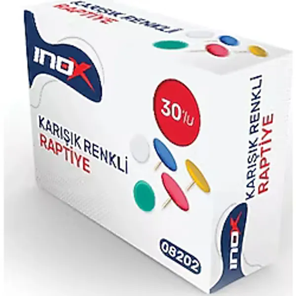INOX KARIŞIK RENKLİ RAPTİYE 30'LU