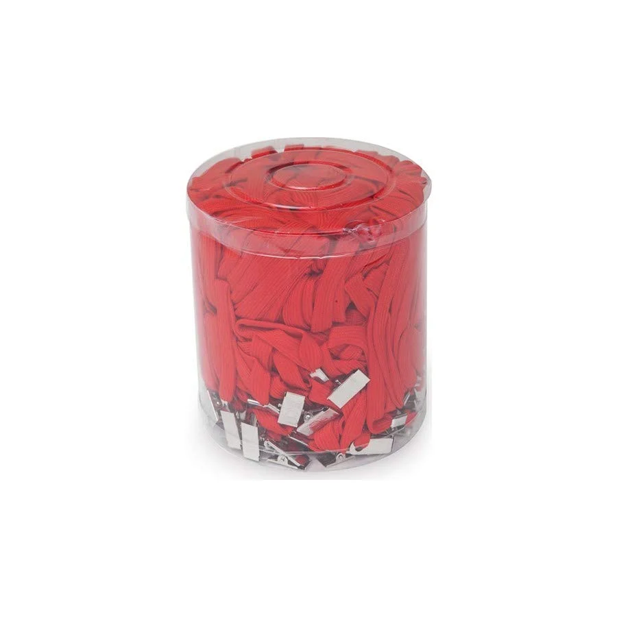 Inox Klipsli Yaka Kartı İpi(Kırmızı) 7682