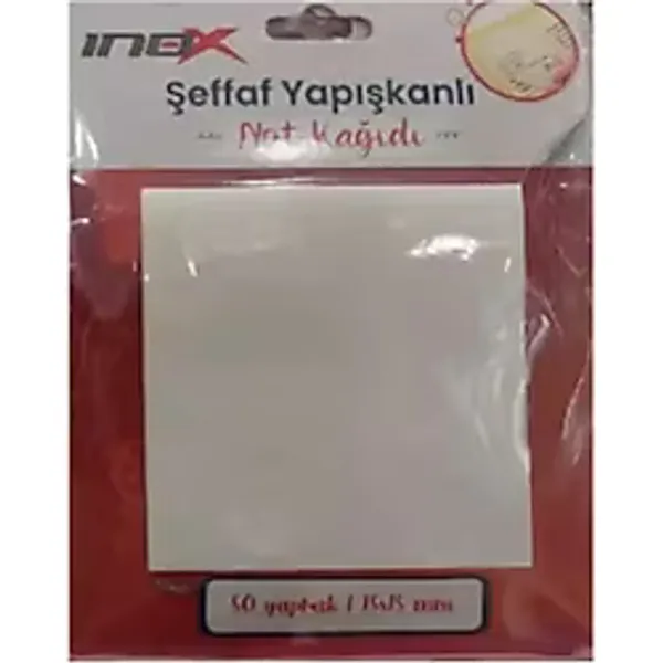 Inox Yapiskanli Not Kagidi Seffaf 75X75mm 50 Yaprak