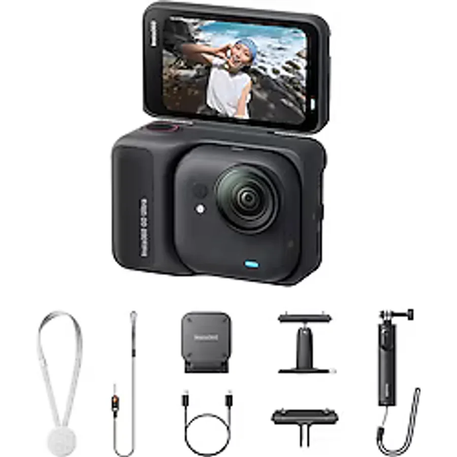Insta360 Go Ultra Siyah Aksiyon Kamerası - Creator Kit