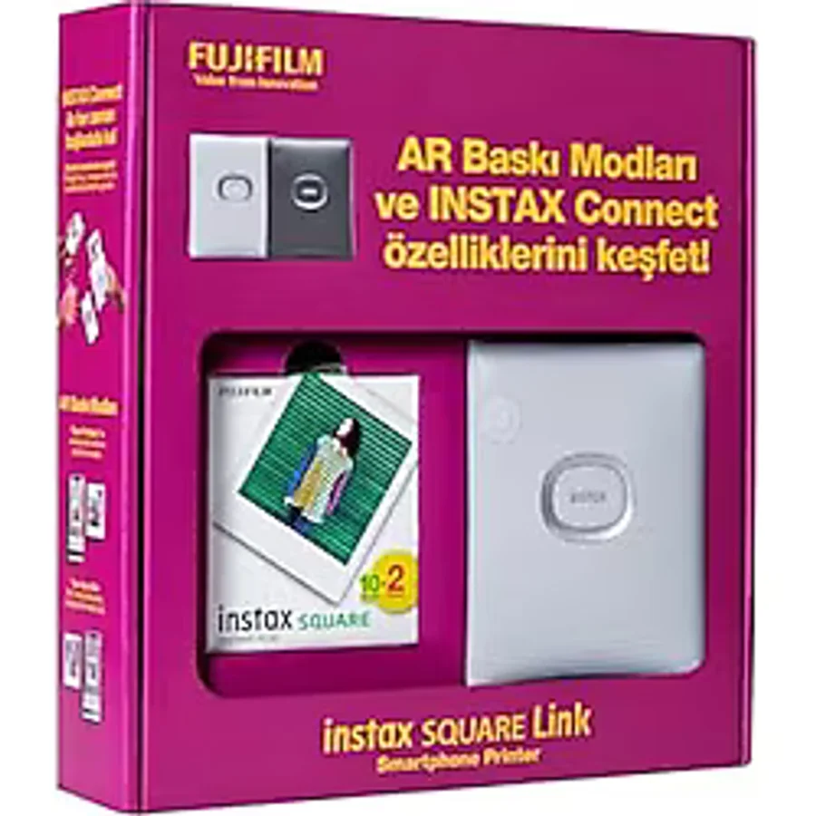 Instax Square Link Beyaz Akıllı Telefon Yazıcısı Bundle Box