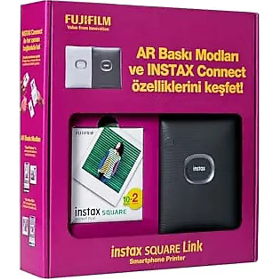 İnstax Square Link Yeşil Akıllı Telefon Yazıcısı Bundle Box