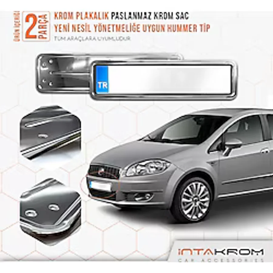 intakrom Fiat Linea Krom Plakalık - Hummer Tip 2 Adet
