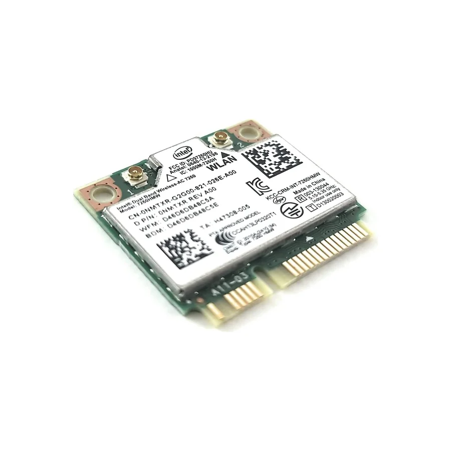 Intel Dual Band Ac 5Ghz 7260Hmw Wifi Bluetooth 4 0 PCIe Half