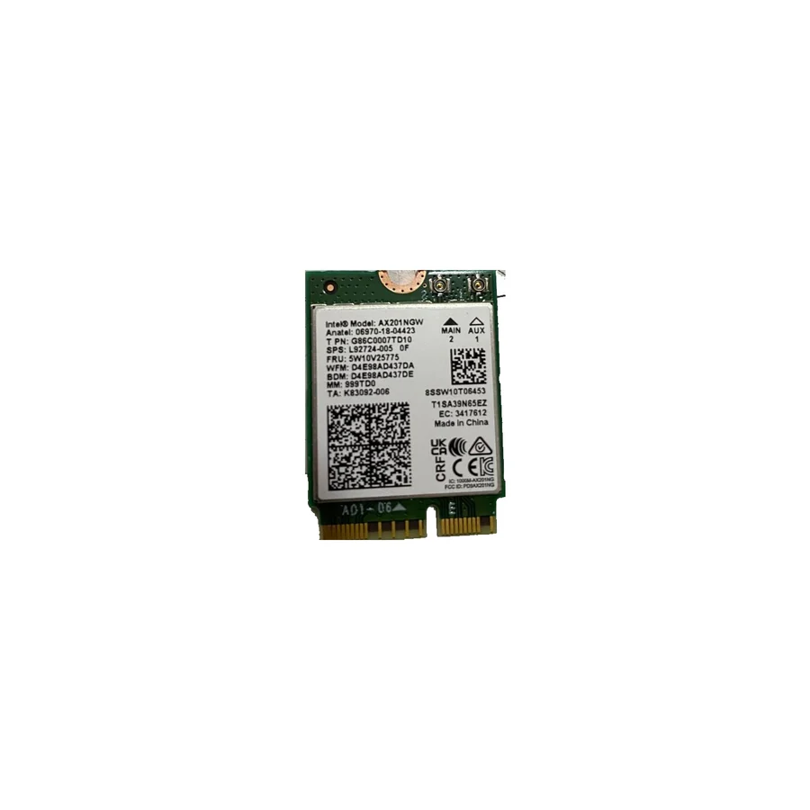 İntel Wi-Fi 6 Ax201 Bluetııth 5.0 Wifi Kart (Anten Yok)