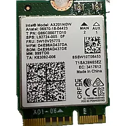İntel Wi-Fi 6 Ax201 Bluetııth 5.0 Wifi Kart (Anten Yok)
