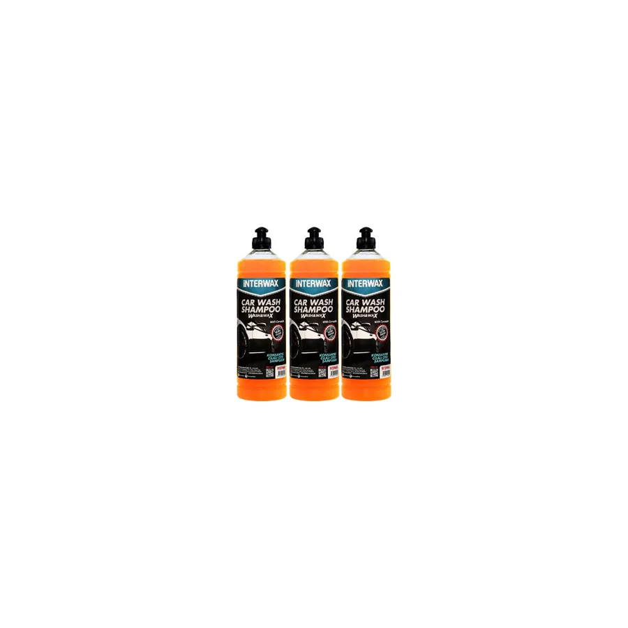 İnterwax 1 lt 3 Adet Cilalı Oto Şampuan