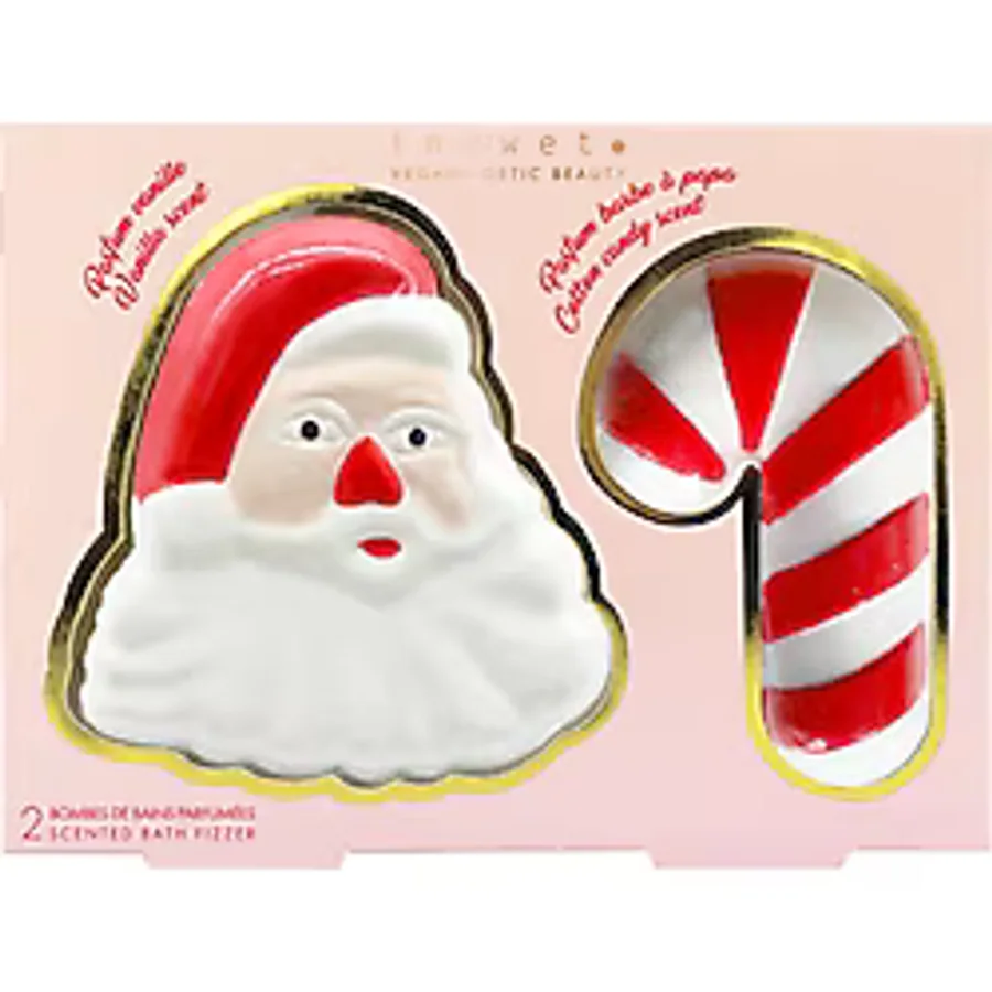 Inuwet Noel Baba ve Baston Şeker Şeklinde 2li Banyo Bombası Seti