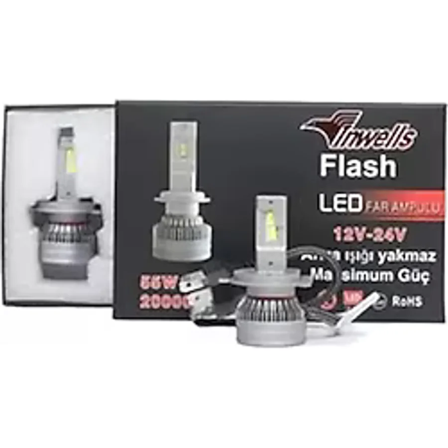 Inwells Flash Csp Çipli Led Xenon H1-H4-H7-H11-Hb3-Hb4-Hır2 20.000 Lümen 163267274