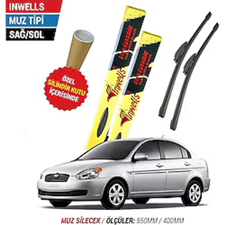 Inwells İNWELLS Hyundai Accent Era 2006 - 2012 Ön Muz Silecek Takımı