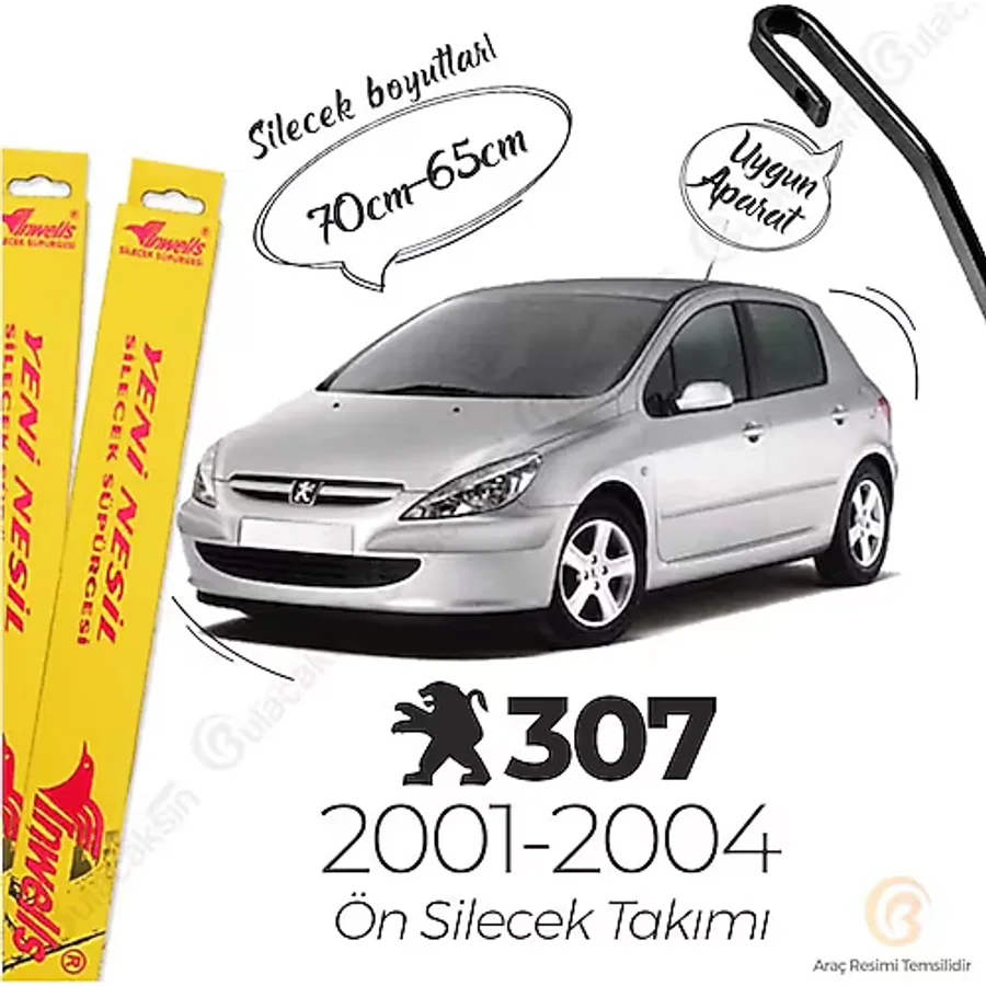 Inwells Peugeot 307 2001 2004 Ön Muz Silecek Takımı