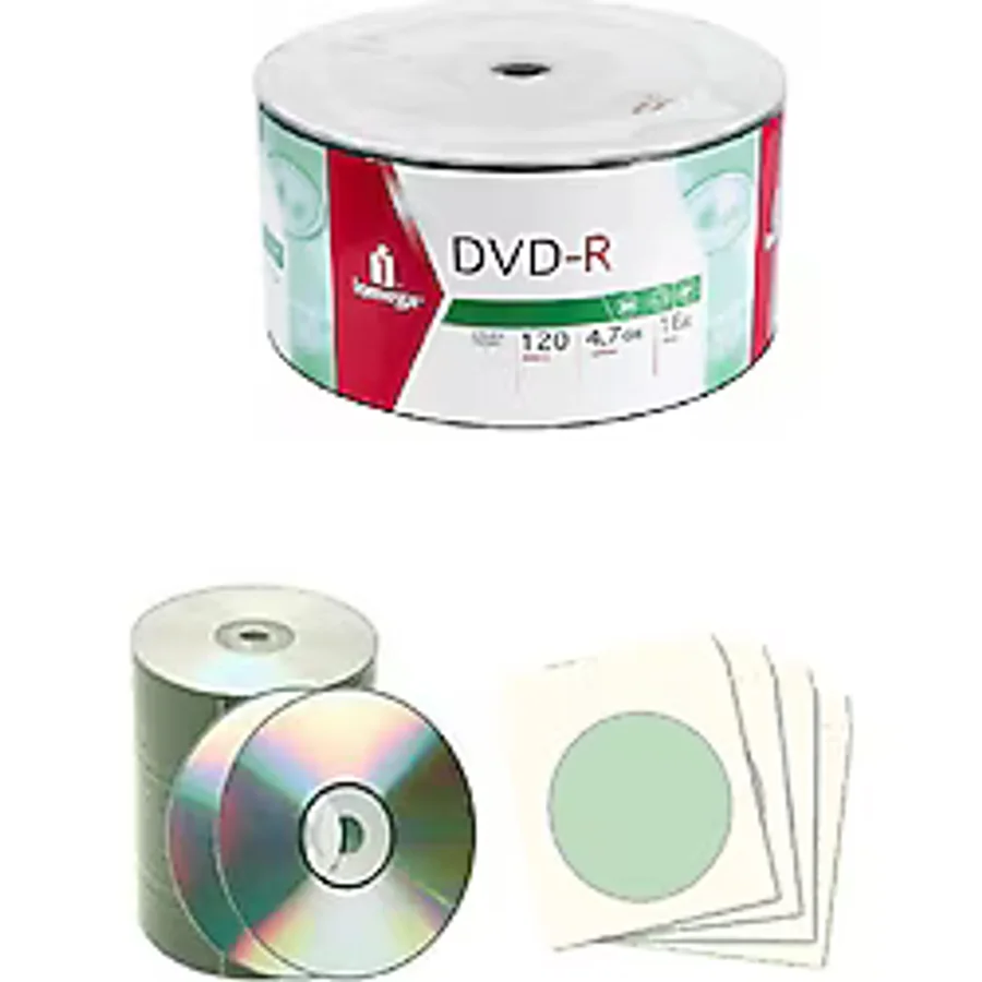 IOMEGA Boş Dvd-r 16x .4,7 Gb 10 Adet Ve 10 Adet Dvd Zarfı