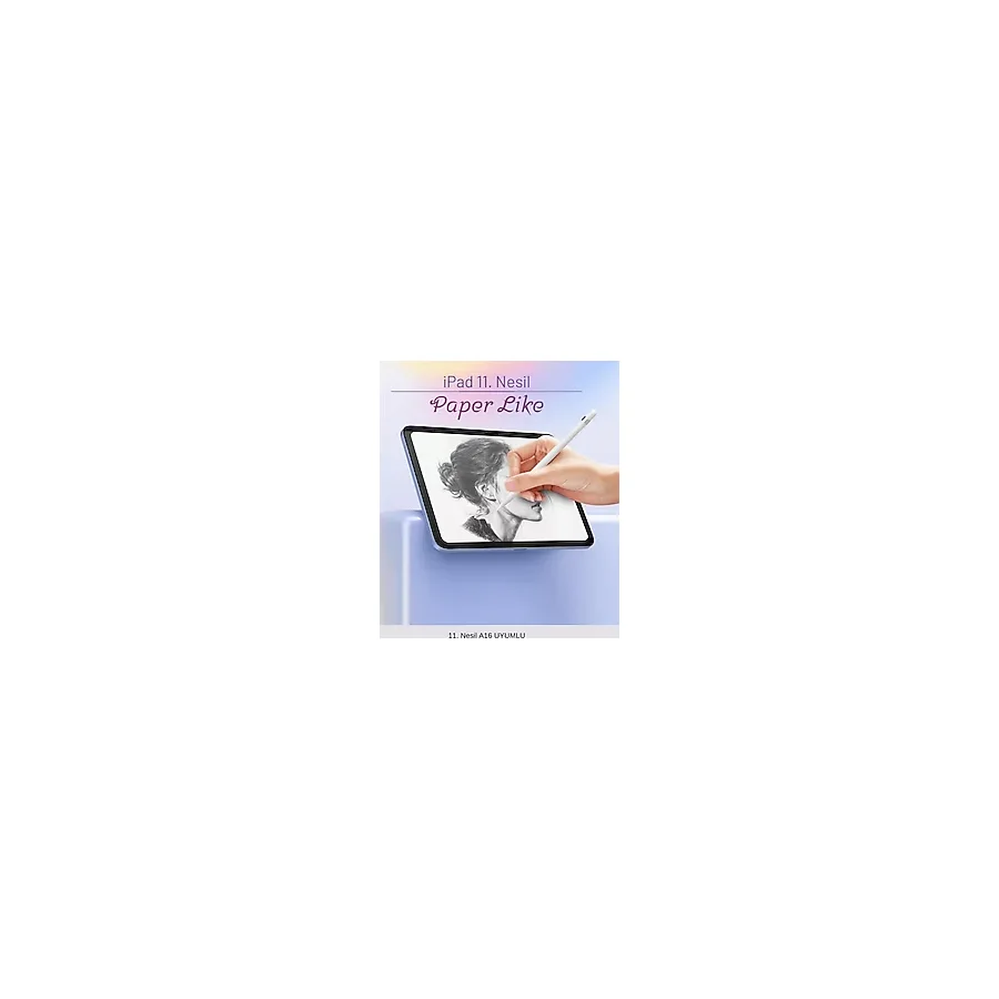İpad 11. Nesil 2025 A16 Çip Uyumlu Paper-Like Gerçek Kağıt Hissi Tablet Ekran Koruyucu