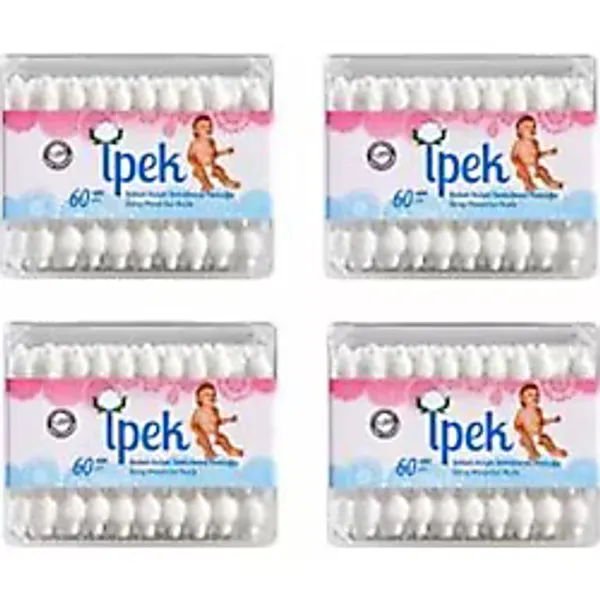 İpek Bebek Kulak Temizleme Çubuğu 60'lı 4 Adet