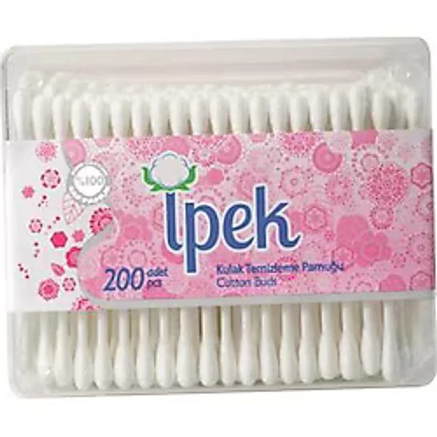 İpek Kare 200'lü Kulak Temizleme Pamuğu
