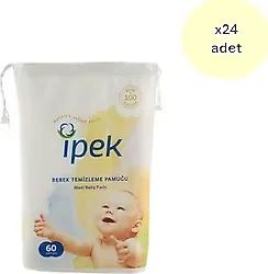 İpek Maxi 60'lı 24 Adet Bebek Temizleme Pamuğu