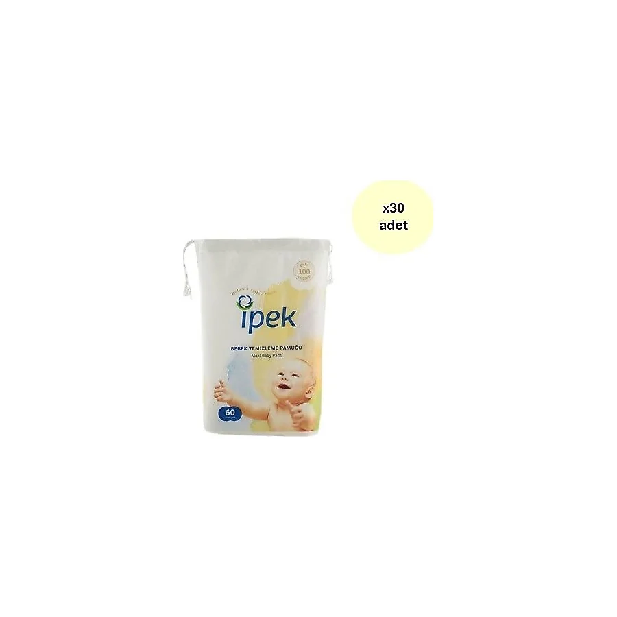 İpek Maxi 60'lı 30 Adet Bebek Temizleme Pamuğu
