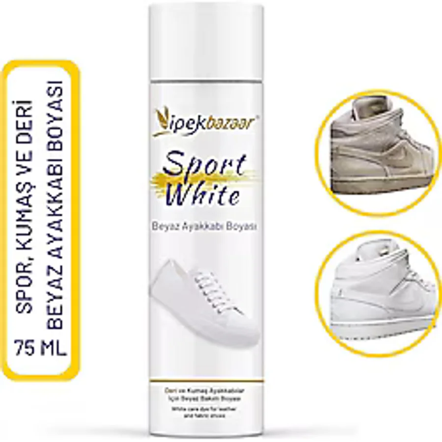 ipekbazaar Sport White Beyaz Ayakkabı Boyası 75 Ml