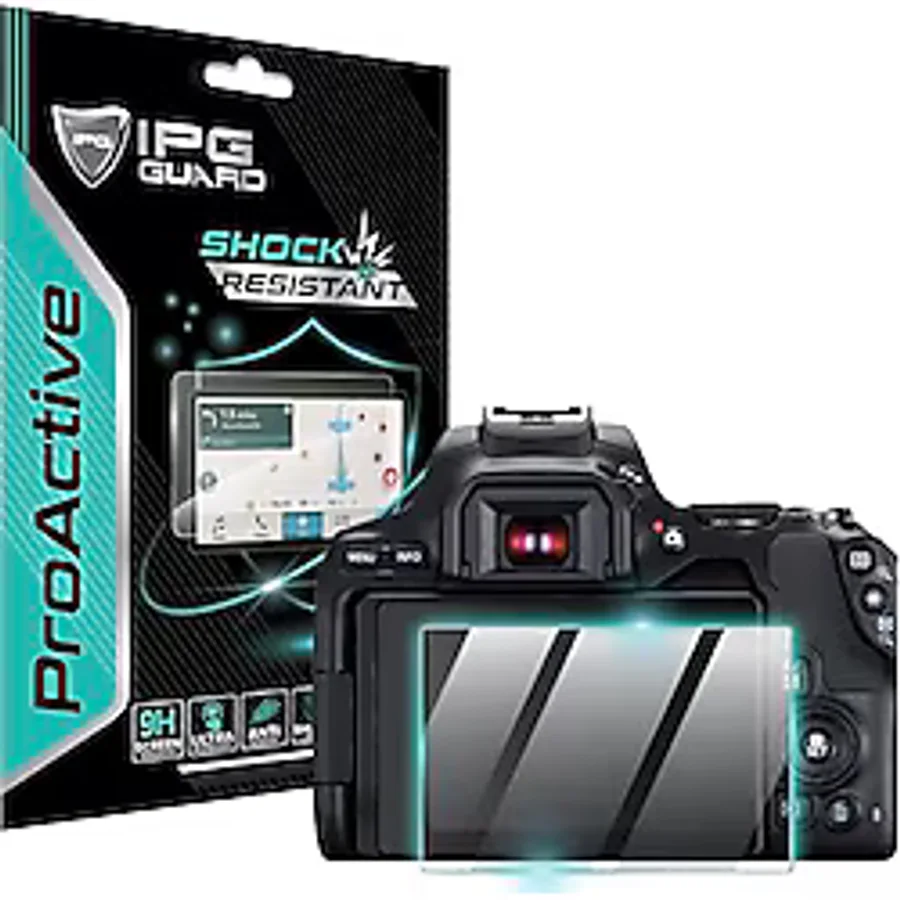 IPG CANON Eos 250D Kamera için 9H Nano ProActive Ekran Koruyucu (2 Adet), Pürüzsüz Cam Bitiş, Ultra Duyarlı Dokunmatik Hassasiyet