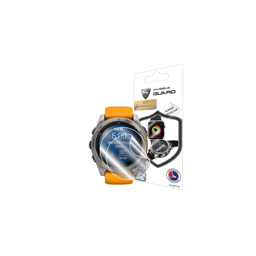 IPG Garmin Fenix 8-51 mm AMOLED/Enduro 3 Hidrojel Ekran Koruyucu (2 Adet) Görünmez HD Şeffaf Film Çizilmez Kendi Kendini İyileştirme/Enduro3 için Kabarcıksız