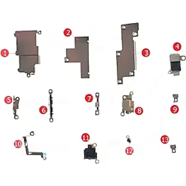 İphone 12 Mini Anakart İç Metal Braket Demir Seti