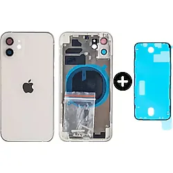 İphone 12 Uyumlu Boş Kasa Beyaz + Sıvı Ve Toz Bandı