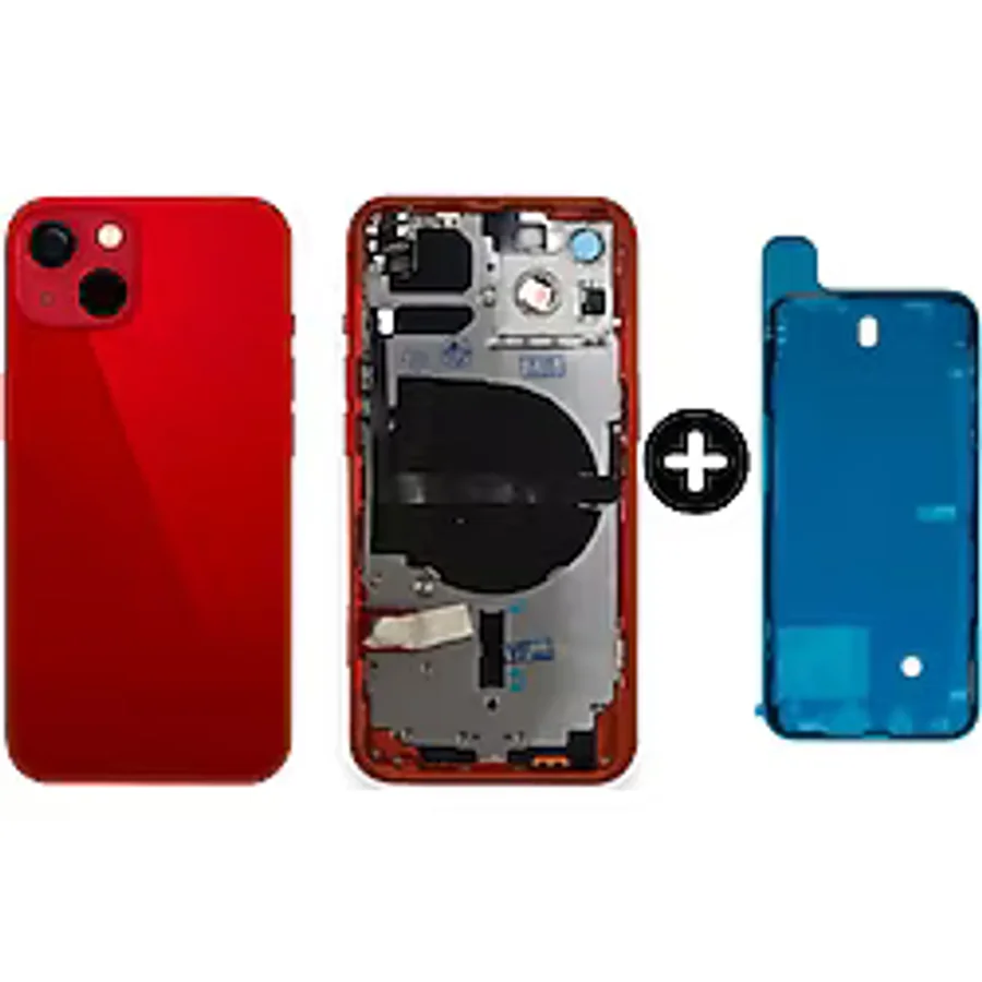 İphone 13 Uyumlu Boş Kasa Kırmızı + Sıvı Ve Toz Bandı