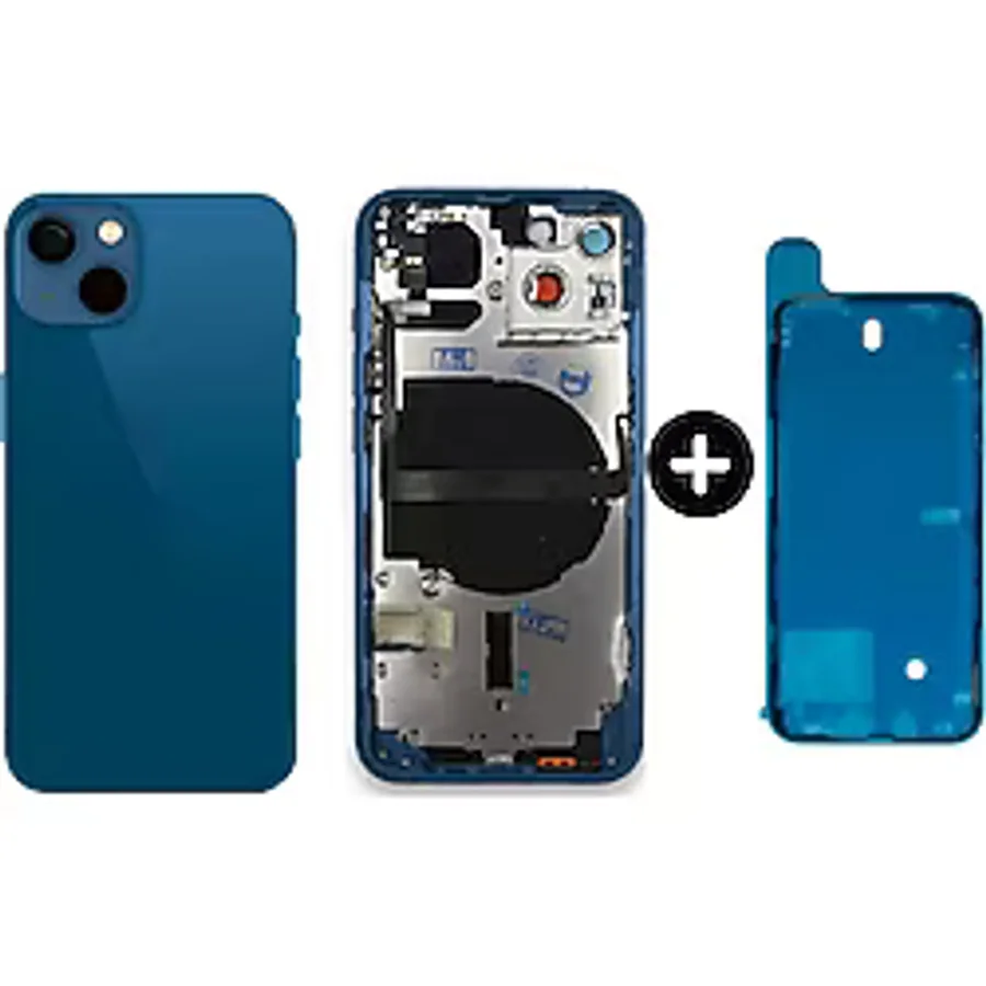 İphone 13 Uyumlu Boş Kasa Mavi + Sıvı Ve Toz Bandı