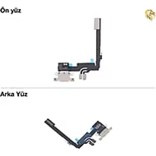 iPhone 16 Pro Şarj Bordu Soketi Filmi Fleksi Ctc Flex Bondu Mikrofonu (Titanyum) Şarj bordu şarj film kablosu şarj soketi bağlantı kablosu