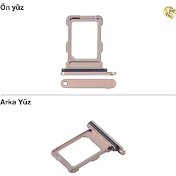 İphone 16 Pro Sim İç Yuvası Tepsisi Aparatı Çekmecesi Kart Yuvası Tray Tekli (Altın)
