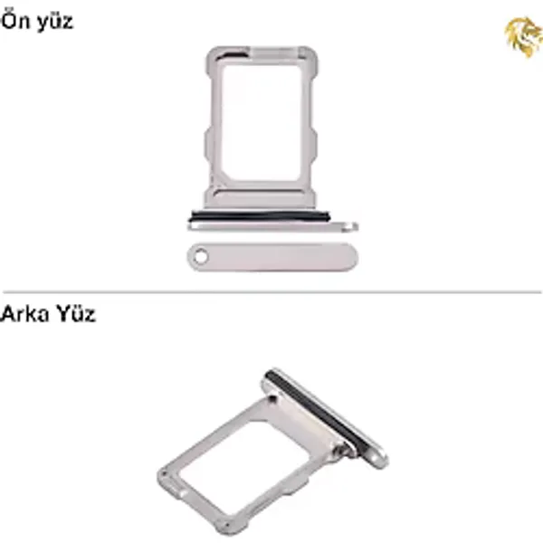 İphone 16 Pro Sim İç Yuvası Tepsisi Aparatı Çekmecesi Kart Yuvası Tray Tekli (Titanyum)