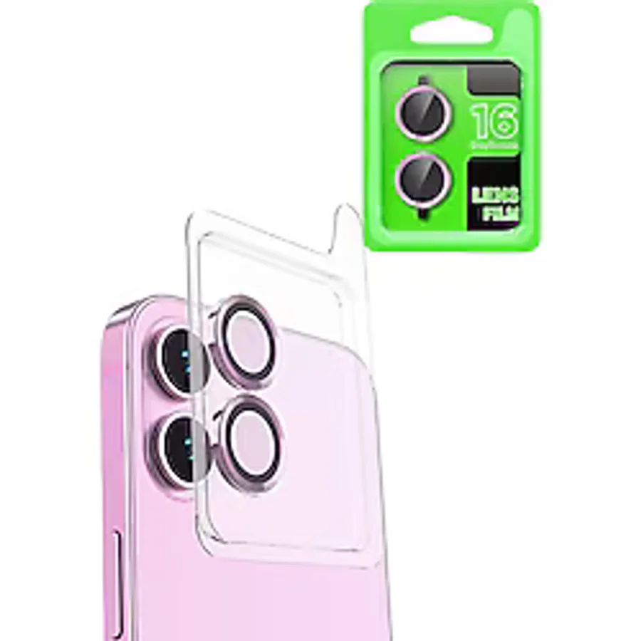 İphone 16 Raze Metal Kamera Lens - Pembe