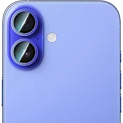 İphone 16 Uyumlu Caseworld Alloy Serisi Oleofobik Anti Reflective Kamera Lens Koruyucu Mavi
