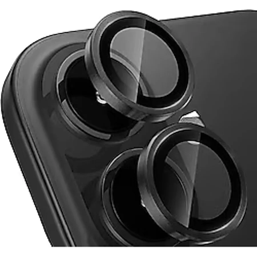 iPhone 17 Uyumlu Safir Lens Koruyucu - Ultra Dayanıklı Safir Cam, Kamera Koruma, Darbe Dayanıklı Çizilmez ve HD Görüntü (Siyah)