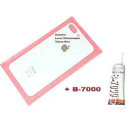 İphone 8 PLUS Arka Pil Batarya Kapağı (CAM) B-7000 Beyaz
