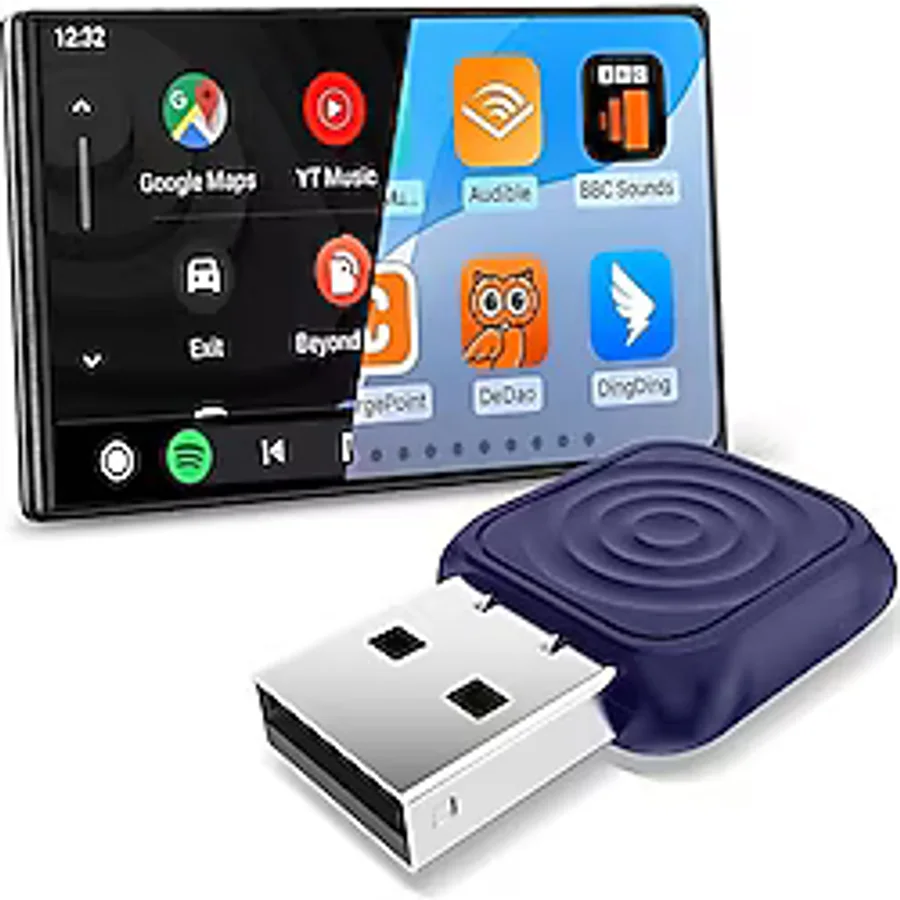 Iphone İçin Mini Ultra Carplay Kablosuz Adaptör, Kablosuz Android Otomatik Adaptör, Kablolu Kablosuz Carplay ve Android Auto, Tak ve Çalıştır Kurulumu, 2016+ Otomobillerle Uyumlu