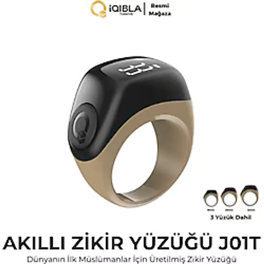 iqibla Smart Ring J01T Jood Lite Akıllı Zikir Yüzüğü Camel Bej Renk