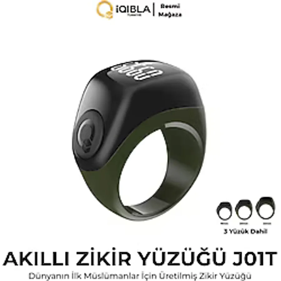 iqibla Smart Ring J01T Jood Lite Akıllı Zikir Yüzüğü Yeşil Renk