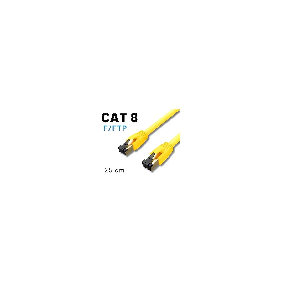 Irenıs 25 Cm Cat8 Kablo F/ftp Lszh Network Lan Ağ Kablosu, Sarı