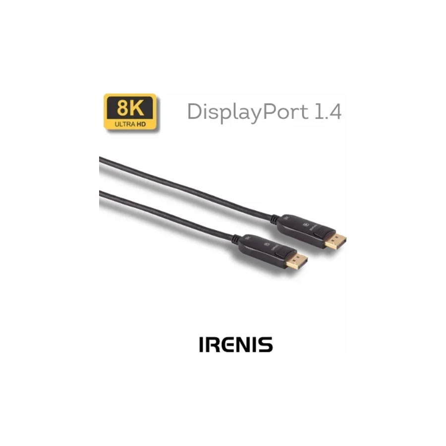 Irenıs Optik Displayport Kablosu, 8k, 15 Mt