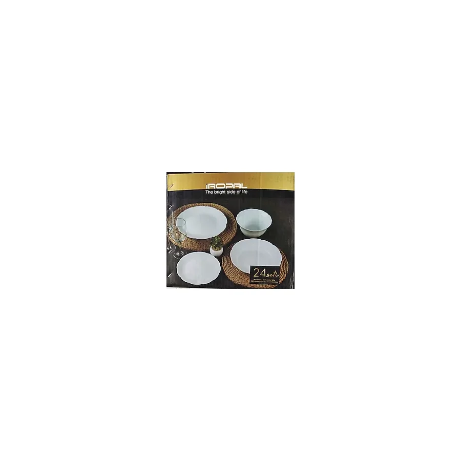 Iropal 24 Parça 6 Kişilik Yemek Seti 6 Tane Pasta Tabağı, 6 Tane Tatlı Tabağı, 6 Tane Yemek Tabağı
