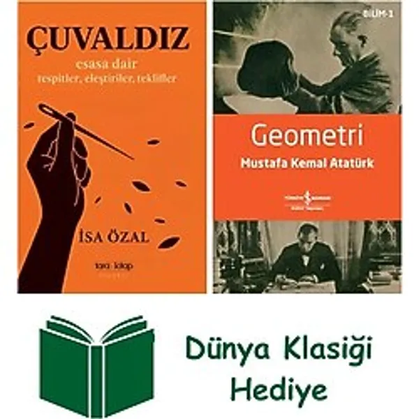 İş Bankası Kültür Yayınları Çuvaldız + Geometri + Dünya Klasiği Hediye