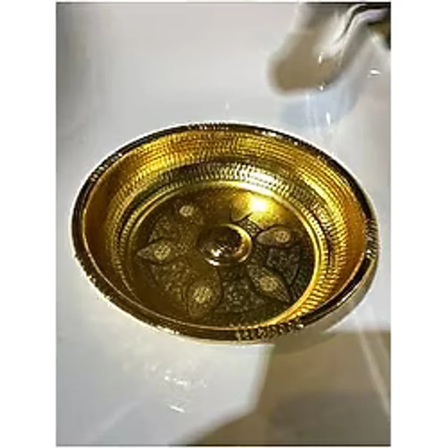 İSAOĞLU YAPI Altın Hamam Tası Komple Pirinç Ağır Tas Paslanmaz Kurna Tası Kurna Musluğu Gold Renk